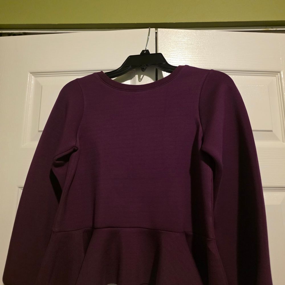 Habitual Kids Plum Ruffle Long Sleeve Top Hut Can Fit A XS In Petite Womans - Picture 7 of 7